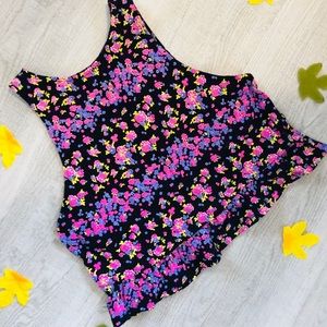 H&M Floral Peplum Crop Top